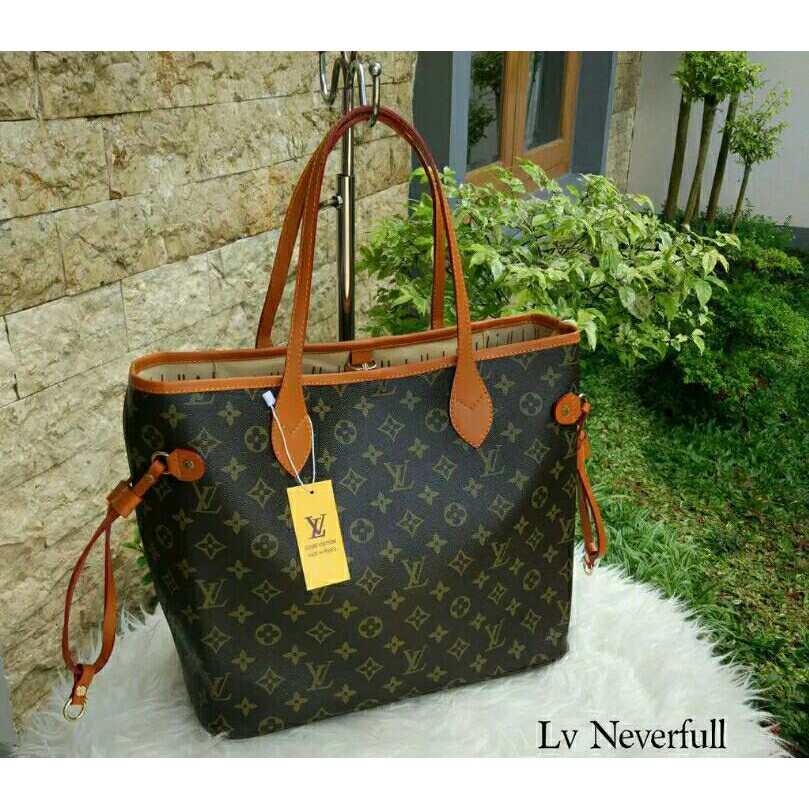 Hot Sale Tas Tote Fashion Wanita Branded Lois Vuitton LV Neverfull Monogram