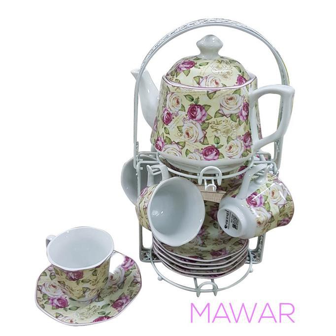 Tea set Vicenza C78N / Perangkat cangkir minum teko Vicenza