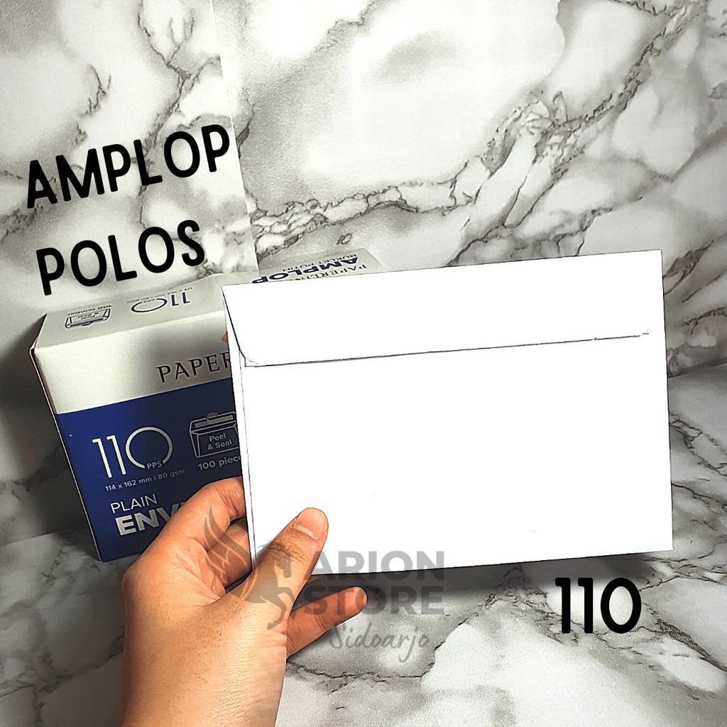 

[ARION STORE] Amplop isi 100 (tipe 104/110) Polos Lem/Silicone Paperline [PAK]