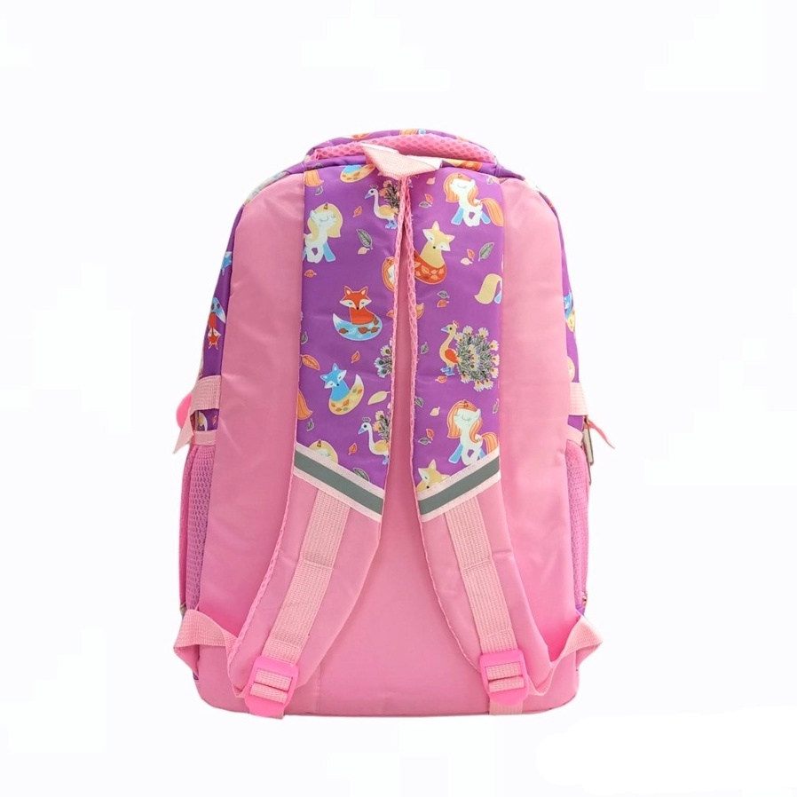 Tas Sekolah Anak Perempuan SD Ransel Unicorn Powa HL 188-3 Import + Free Aksesoris - Skoola