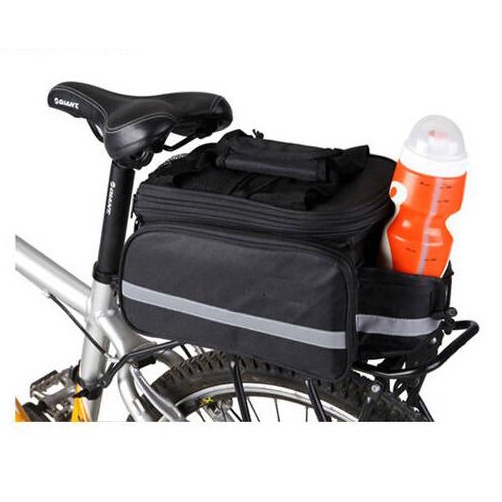 SDPV Roswheel Tas Sepeda Bicycle Rear Carrier Bag 600d Polyester 8l - 14024 - Black By Pro