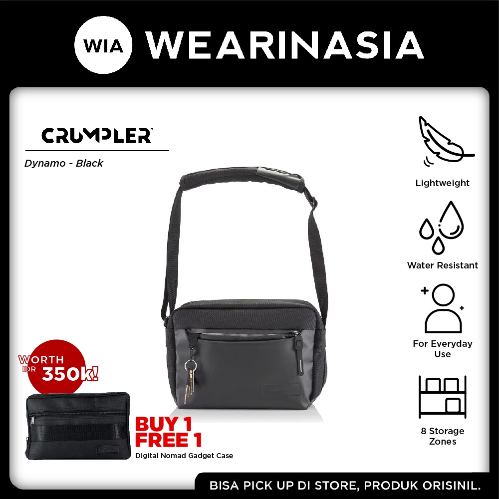 Crumpler Dynamo Black Tas Selempang Pria Wanita Original