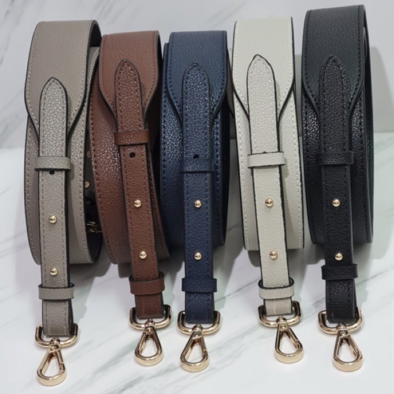 MK Plain Grained Leather Adjustable Bag Strap / tali tas kulit selempang