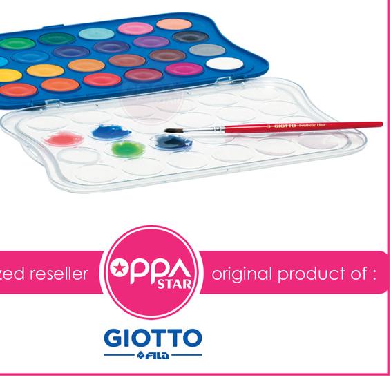 

♨ Giotto Acquerelli mini set 24 warna Cat Air Watercolors block ◌