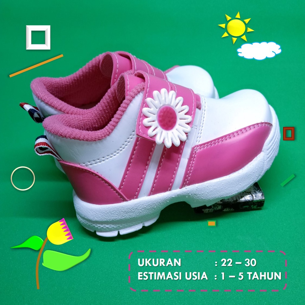 Sepatu anak perempuan sport semi boot / Sneakers anak perempuan import / Sepatu olahraga anak peremp