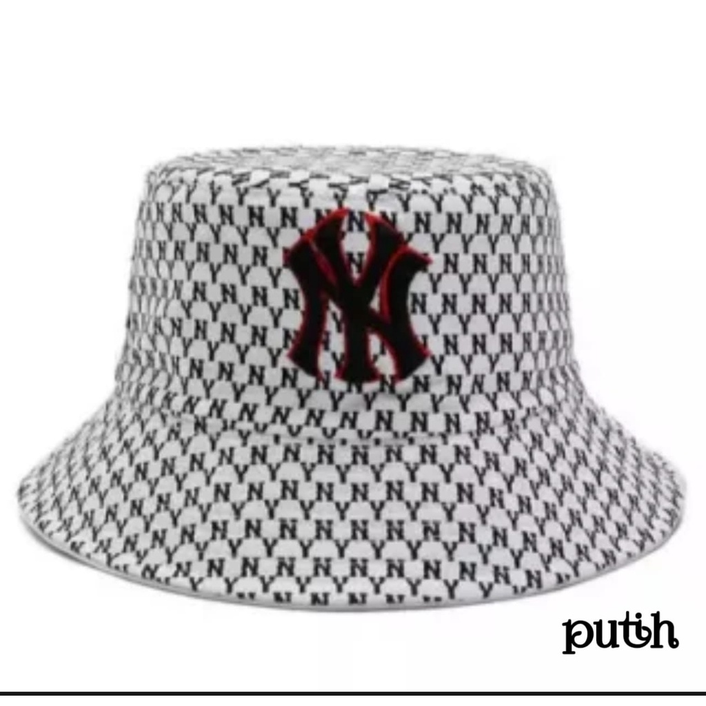 Topi Bucket Bolak Balik Bordir NY002 / Bucket Hat NY COD