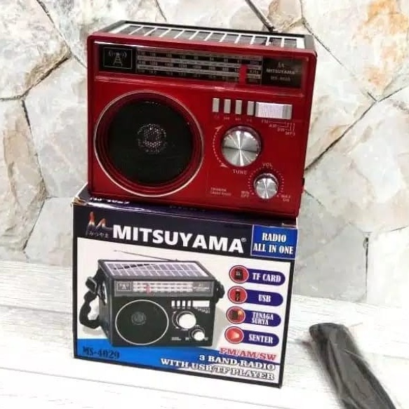 COD RADIO SPEAKER ALL IN ONE SOLAR PANEL MITSUYAMA MS-4029 FM/AM/SW/ 3 BAND RADIO WITH USB/TF PLAYER// RADIO 3 BAND MITSUYAMA MS-4029