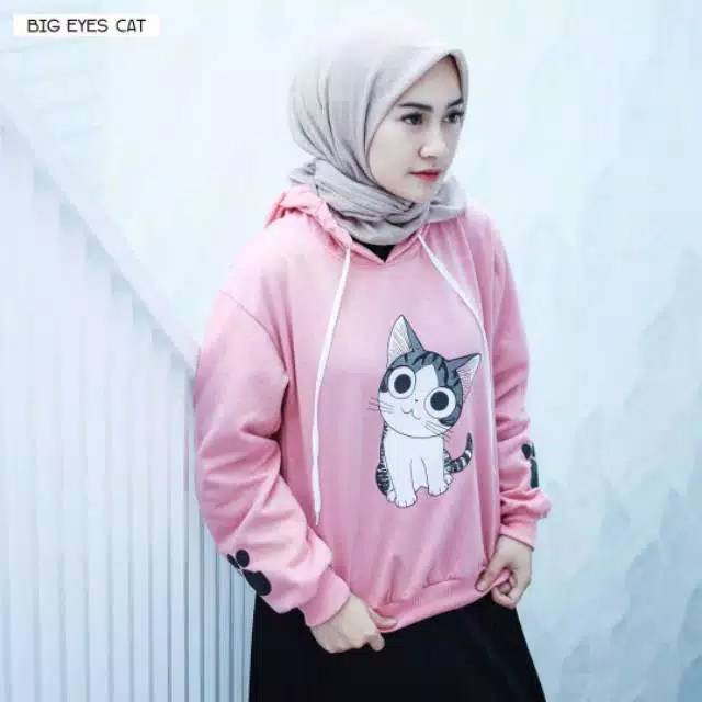 Bess - Sweater Hoodie Wanita / Sweater Hoodie Murah KIKU CAT