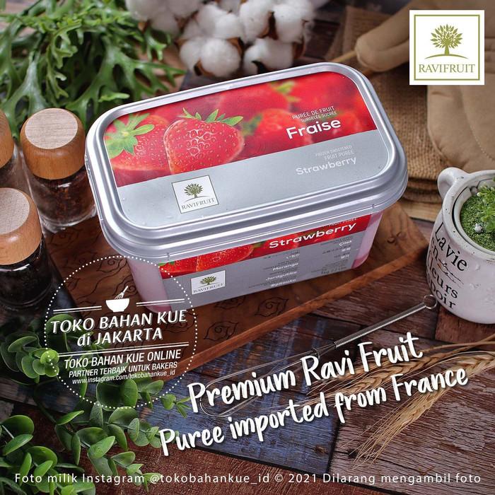 

Buah | Ravi Fruit Puree Strawberry 1Kg Ravifruit Frozen Buah Stroberi Beku