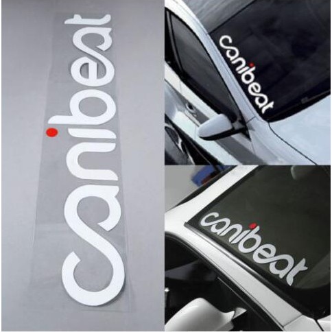 Tempelan Stiker Kaca Body Mobil CANIBEAT Reflektif Jumbo Premium