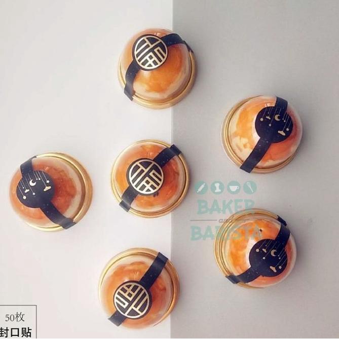 

Sticker mooncake black bulat stiker moon cake hiasan mooncake bakernbar99 Diminati Banget