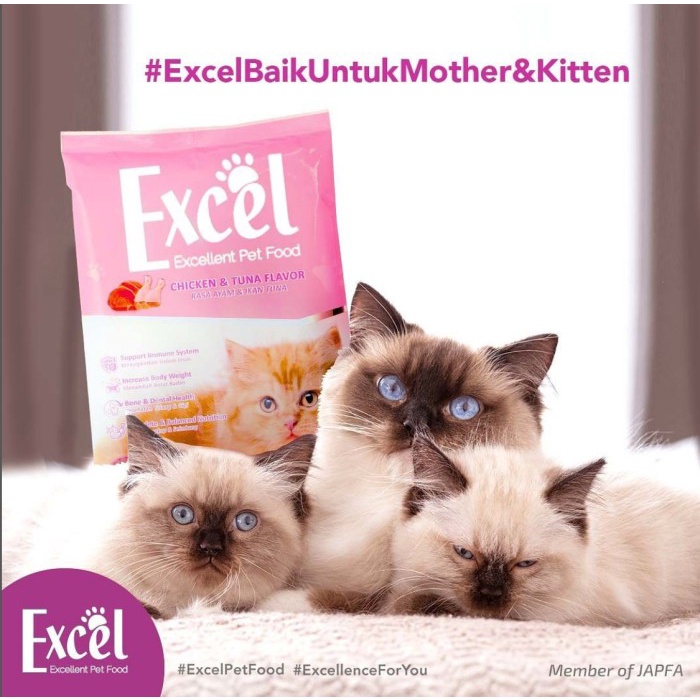 Excel Mother &amp; Kitten 20kg Makanan Kucing Kering