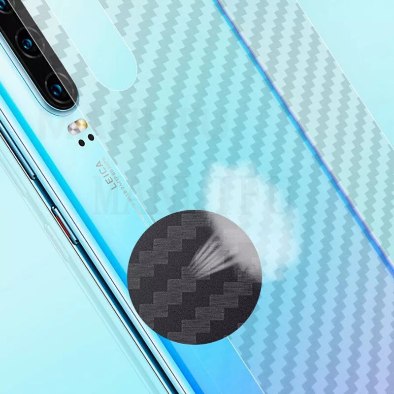 Skin Cebon Fiber Oppo Reno 4 - Sticker Garskin Oppo Reno 4 Stiker 3D Anti Gores Belakang Premium