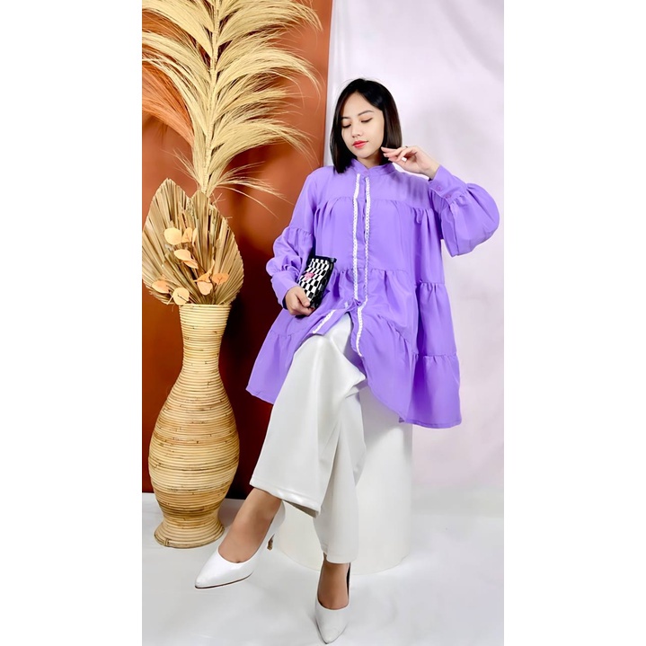 Tq88indonesia Fashion Baju Tunic Wanita Terbaru / Fiza Tunik Busui / Busana Casual Muslim Cewek / Muslimah / Ootd / Oufit Kasual Kekinian