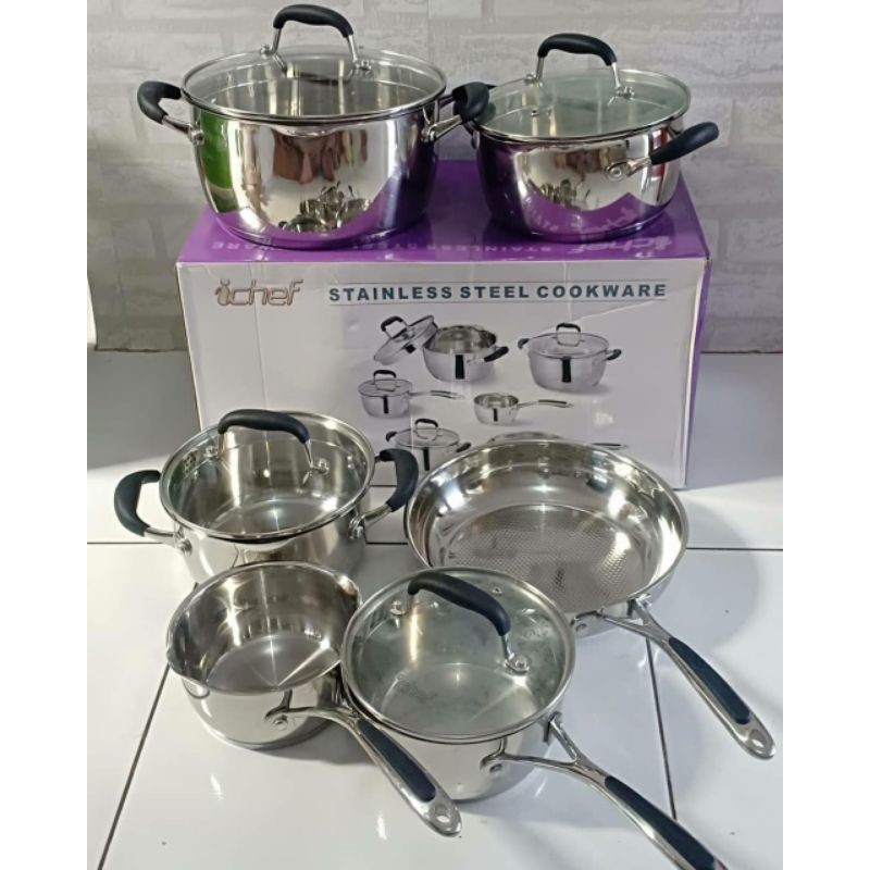 panci set cosmo Ichef full stainless Steel
