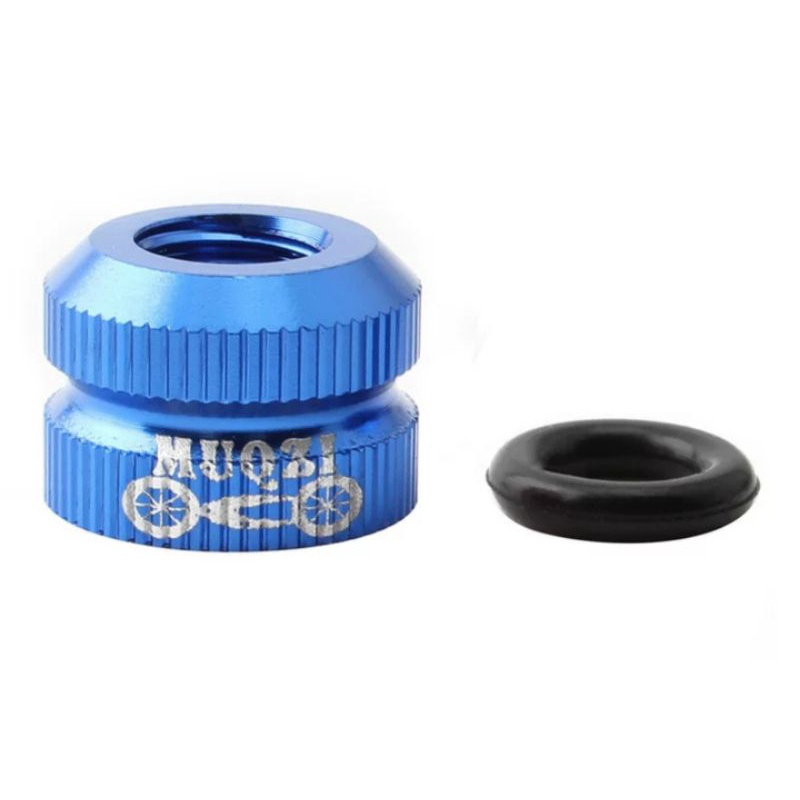 Baut Mur Pentil Presta Alloy Valve Nut Bolt Mur Pentil Kecil Sepeda Biru