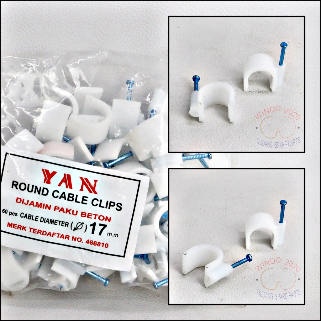 KLEM KABEL 17 MM | KLEM SELANG FLEXIBLE AC | KLEM FLEXIBLE | PAKU KLEM 17 MM | 1 BUNGKUS 60PC