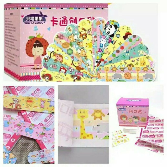 Plester Luka Karakter Hansaplast Kids Anti air Cartoon Kartun Lucu Anak Waterproof Band Aid Bandage