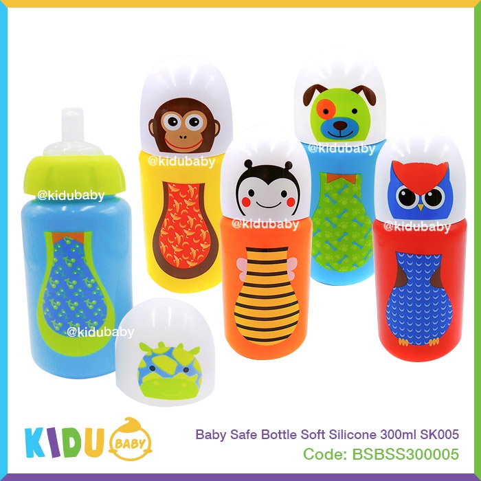 Baby Safe Botol Minum Anak Bottle Soft Silicone 300ml SK005 Kidu Baby