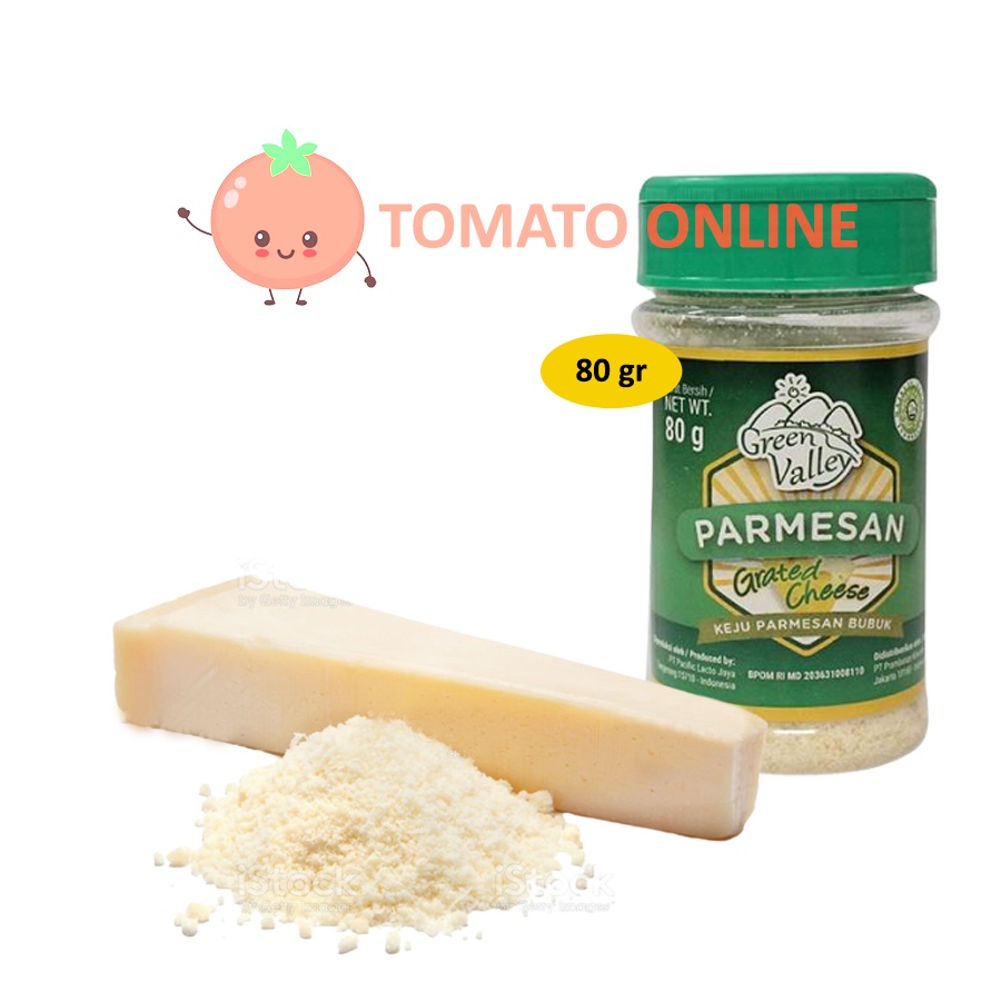 Green Valley / Grated Parmesan Cheese / Keju Parut Bubuk 80 gr 80gr