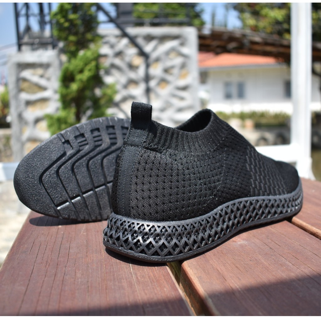 Leander Fulll Black Sepatu Sneakers PK OG Lari Knit Knitted Rajut Original Footwear | FORIND x Volve