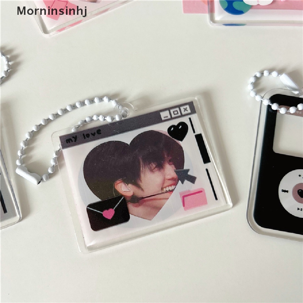 Mornin DIY Photocard Bingkai Foto Gantungan Kunci Transparan Akrilik Disc Bintang Chasing Liontin Alat Tulis Sekolah id