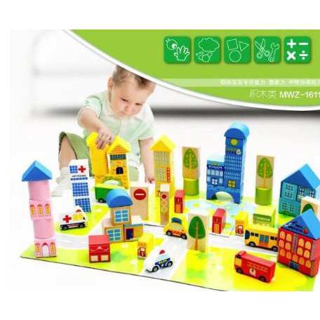 

TweedyToys - Blok Bangunan Dus - Balok Susun Transportasi 62 Pcs