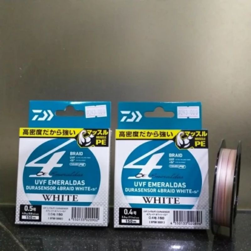 SENAR PE UVF DAIWA EMERALDAS X4 WHITE 150M PE 0.5