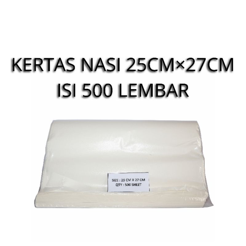 Kertas Nasi ukuran 25cmx27cm isi 500 lembar