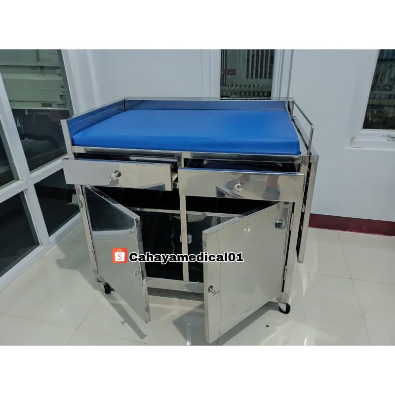 Meja resusitasi stainless / Baby table stainless / Meja resusitasi / Baby table / Meja resusitasi ba