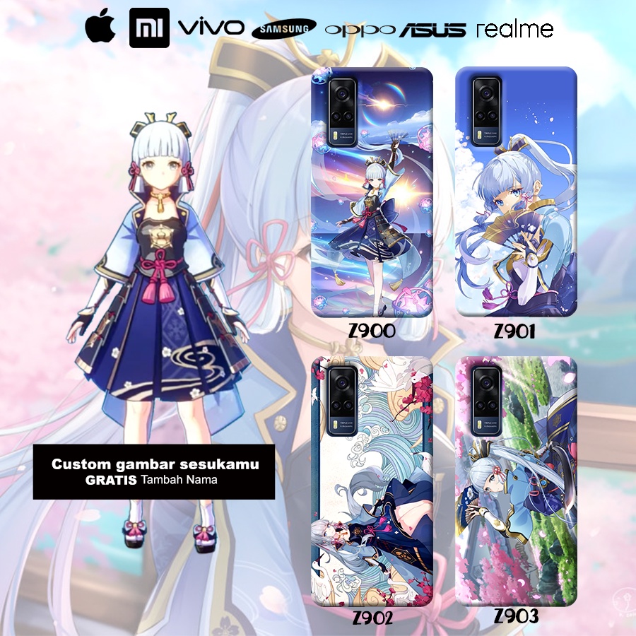 Case casing genshin impact ayaka ( semua tipe hp )   vivo y53s y51 oppo a16 a15 a12 realme c21y c20