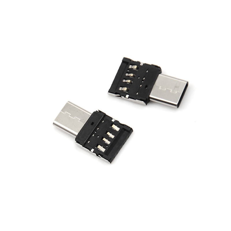 (LUCKID) 2pcs Adapter Konverter OTG USB 3.1 Tipe C Male Ke USB Female Untuk Tablet