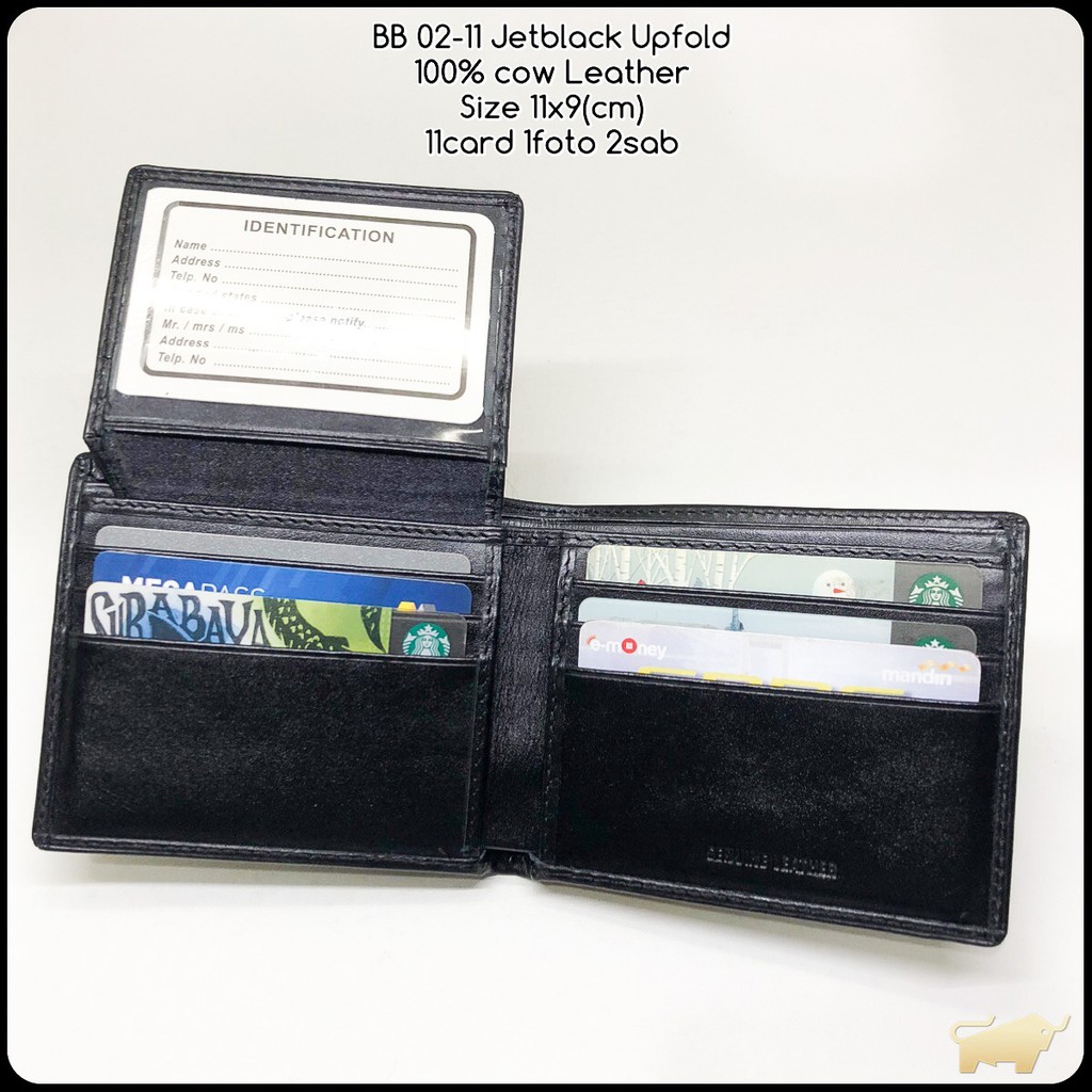 dompet pria braunbuffel 02-11 jetblack kulit sapi asli dompet cowok