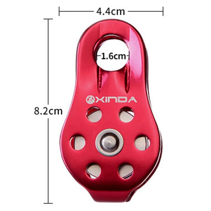 Single Pulley 20KN XD8610 Xinda Safety Climbing Katrol Panjat Tebing - Merah