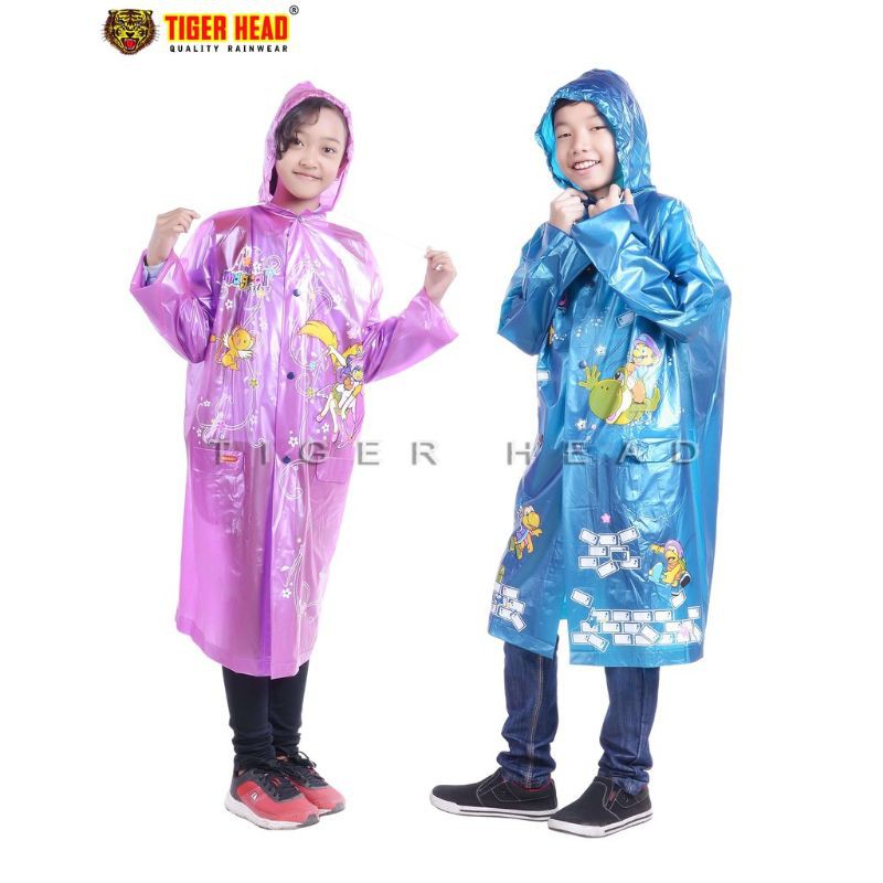 Tiger head jas hujan mantel ponco remaja 68202 fiesta