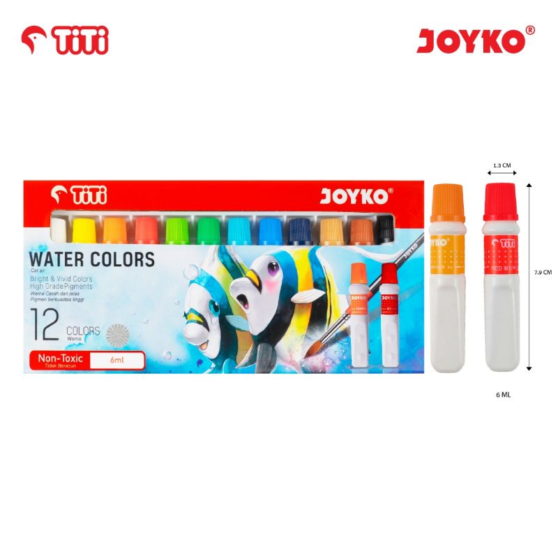 

Cat air 12 warna / Water colors Joyko WAC-6ML-12