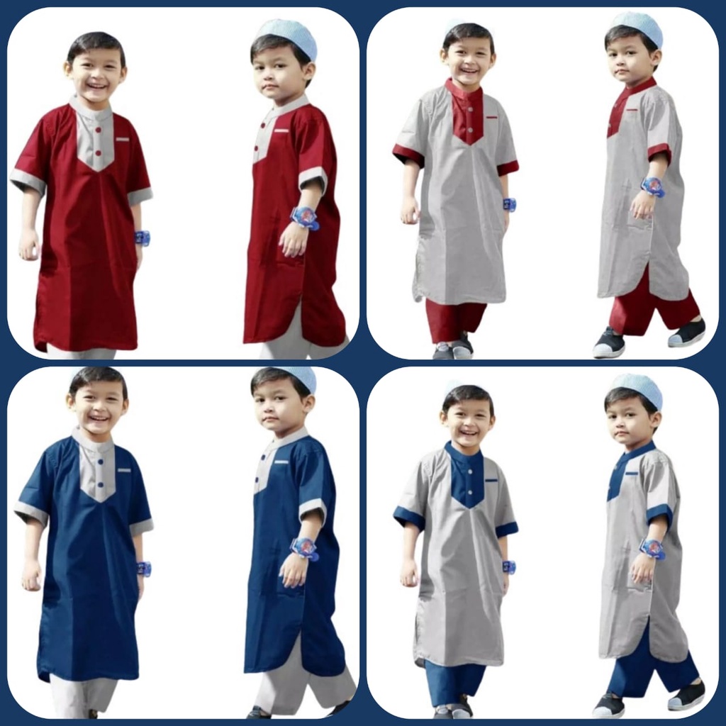 baju koko anak/ gamis anak / stelan koko anak model ust jefri