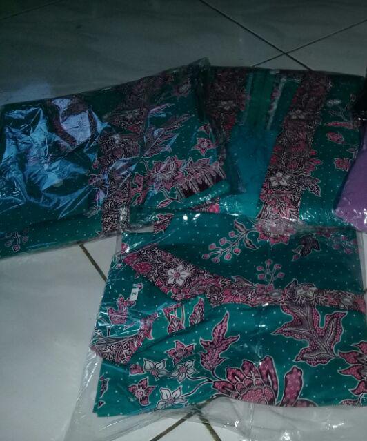 Sarimbit Couple Batik Keluarga/family Gamis Muslim Kd Melati Toska