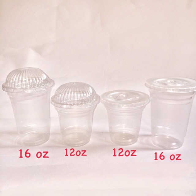 Cup plastik / Gelas Plastik 12oz/16oz Thai Tea + lid dome 