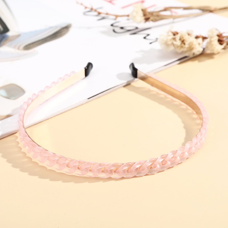 Headband Rantai Akrilik Alloy Tipis Warna-Warni Gaya Korea Untuk Wanita