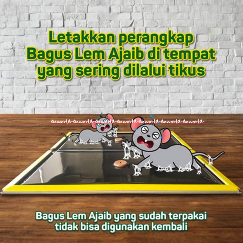 Bagus Lem Ajaib Mouse &amp; Rat Glue Traps 1pcs Non Toxic Alat Lem Jebakan Tikus Model Kertas Buku