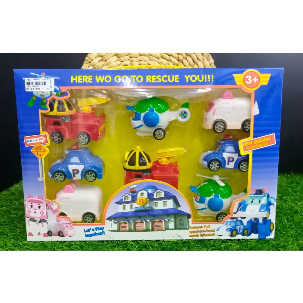 Mainan Anak ROBOCAR POLI isi 9