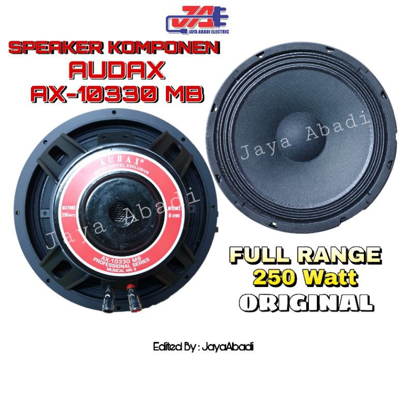 SPEAKER KOMPONEN 10 INCH AUDAX AX-10330-MB ORI