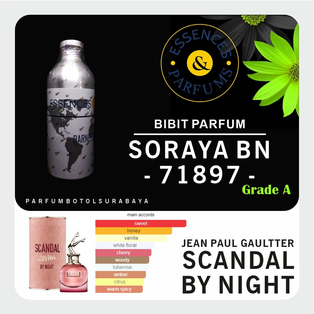 Bibit Parfum - SORAYA BN 71897 | JPG Scandal by Night | Grade A | Essences & Parfums | 500gr Segel