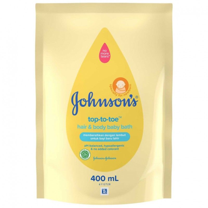 Johnson's Baby Tap To Toe Hair &amp; Body Wash  500 ml Pump / Refill 400