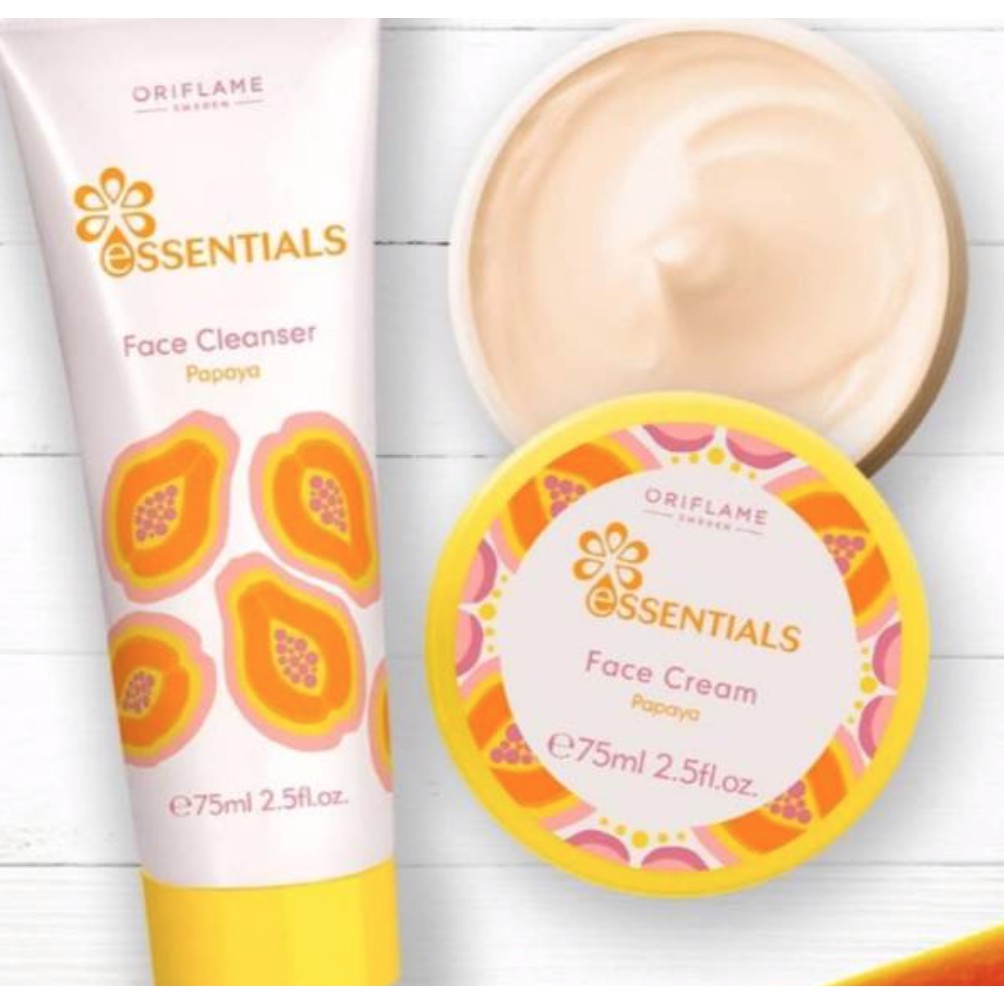 PERAWATAN Essentials Face Cleanser Face Cream Papaya ORIGINAL / ESSENTIALS FAIRNESS TERBARU