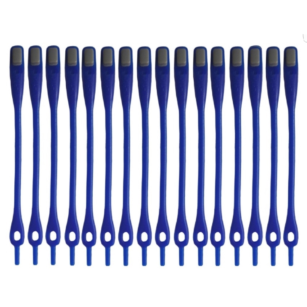 HILACES BASIC Lazy Shoelace Tali Sepatu Silikon tali sepatu karet (8PCS/PACK)-DARK BLUE/GRAY
