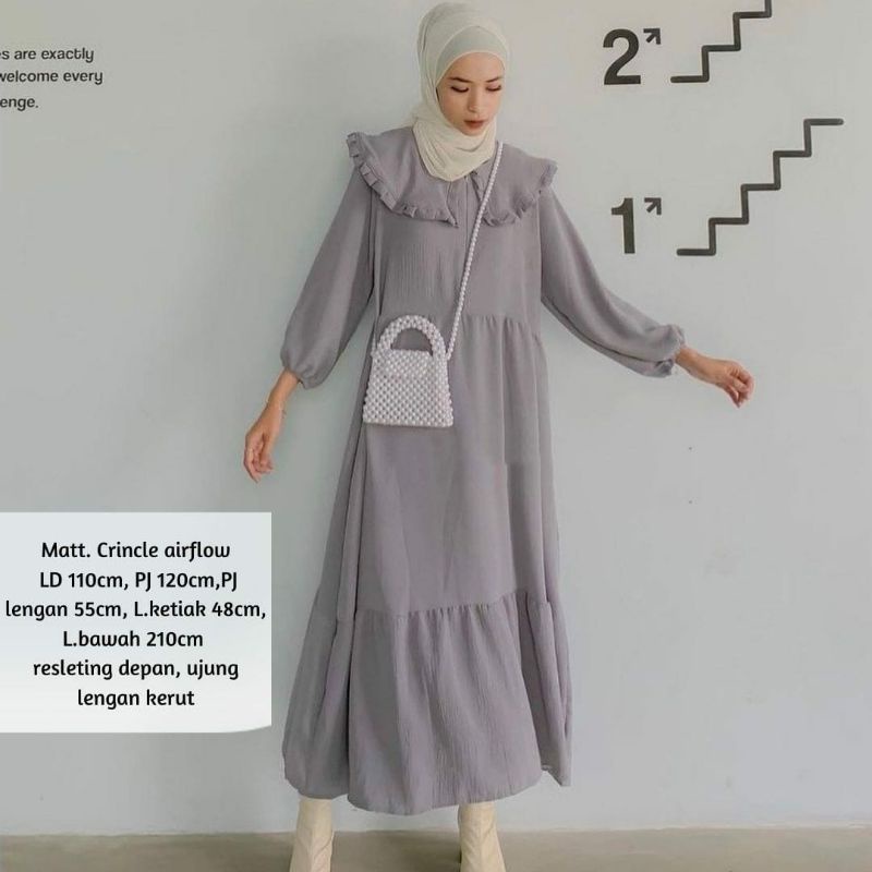 RIZWANA DRESS CRINCLE AIRFLOW