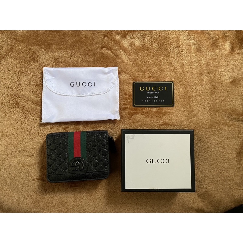 PRELOVE DOMPET GUCCI WANITA MURAH SIMPLE DOMPET LIPAT HITAM