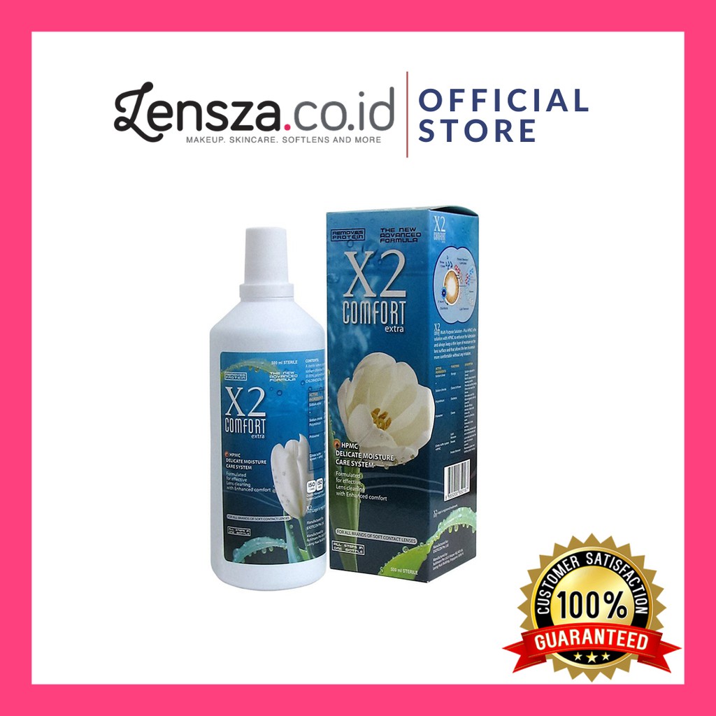 Lensza Cairan Softlens X2 500ml / Pembersih Soflen X2 / Comfort Extra 500ml